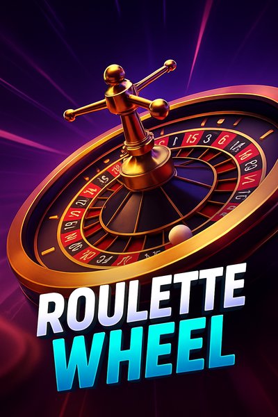 Dynamic Roulette Wheel in 3D with Bold Typography