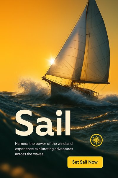 Dynamic Sail Imagery with Engaging Call to Action