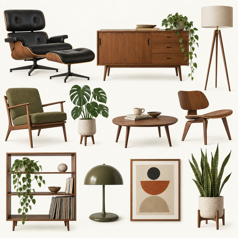 Mid-century furniture design elements