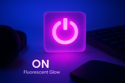 Fluorescent Glow Composition with Neon Elements