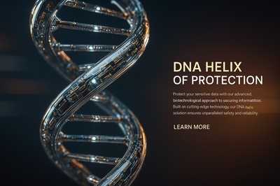 Hyperrealistic DNA Helix of Protection with Glowing Elements