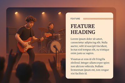 Dynamic Band Performance at a Concert with Engaging Visual Design