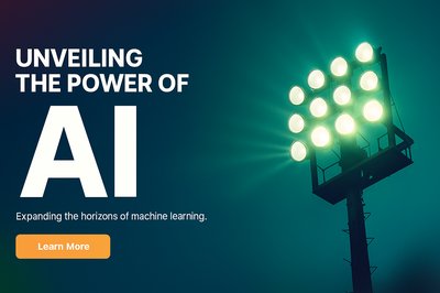 Stadium Lights Illuminate Night Sky for AI Theme