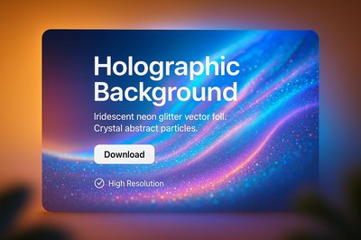 Vibrant Holographic Background with Abstract Particles