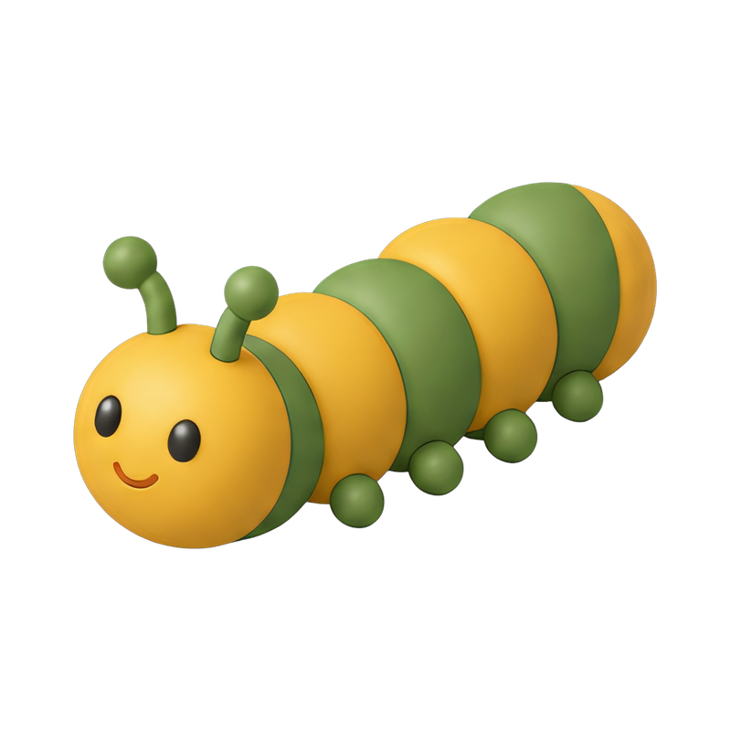 Caterpillar with Striped Patterns