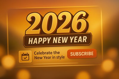 New Year Celebration Graphic with Modern Design Elements