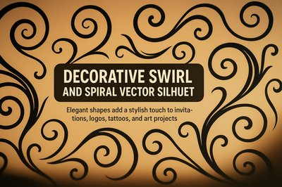 Elegant Decorative Swirl and Spiral Vector Design