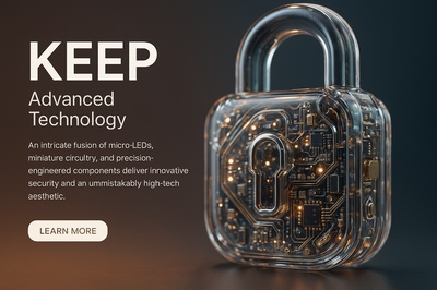 Hyperrealistic Technology Art Featuring Advanced Lock Design