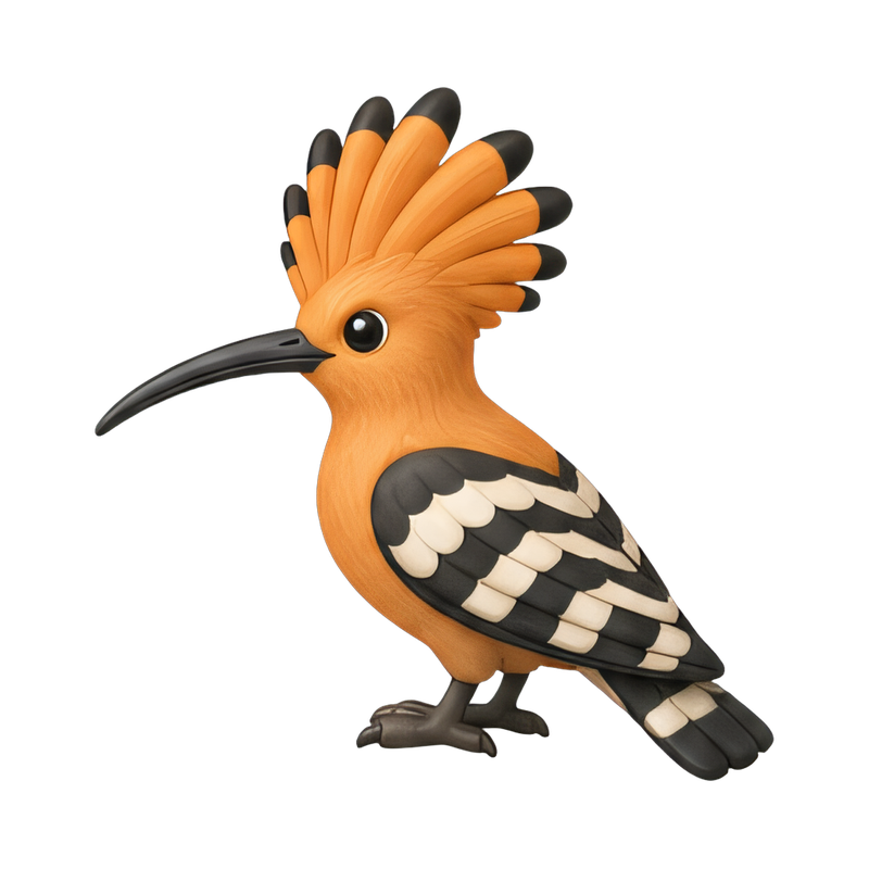 colorful hoopoe bird in nature