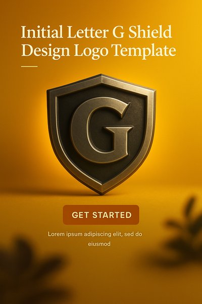 Elegant Initial G Shield Logo Template Design