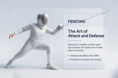 3D Illustration of Fencing with Modern Design Elements
