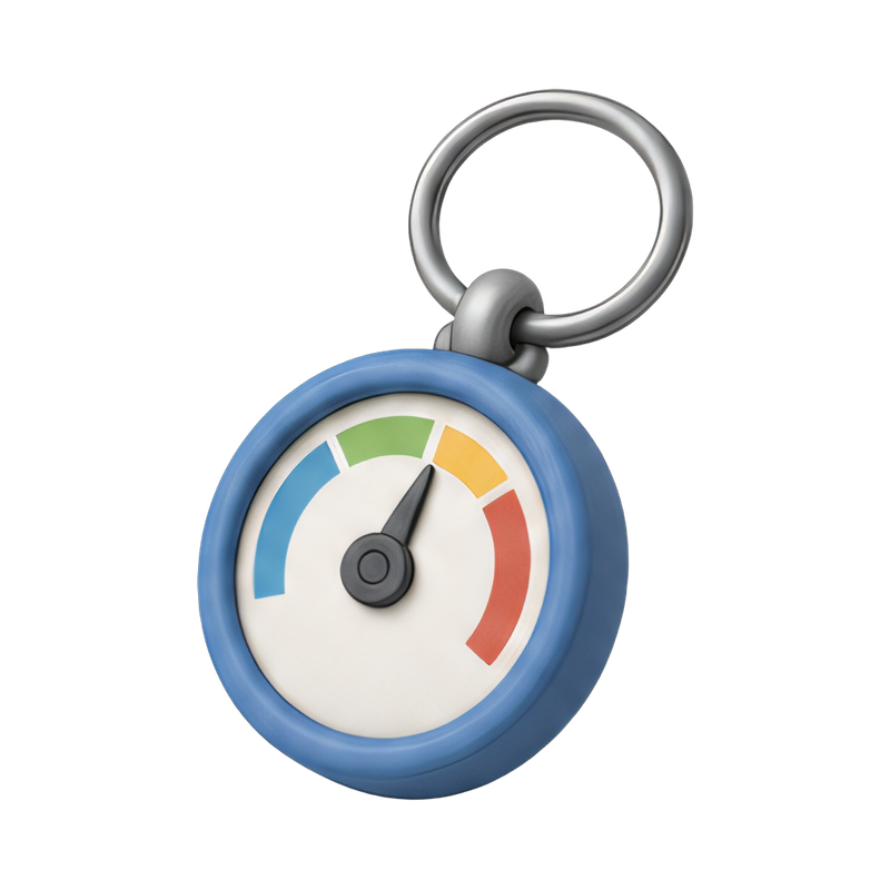 compact barometer keychain