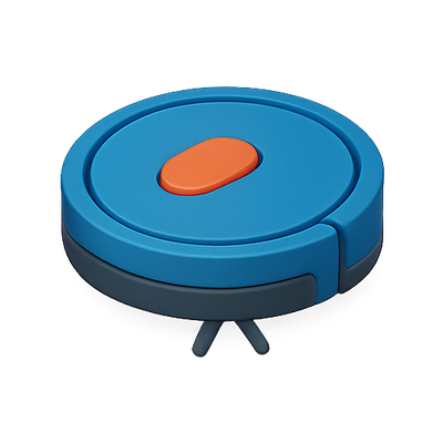 Stylized Robotic Vacuum Cleaner Icon