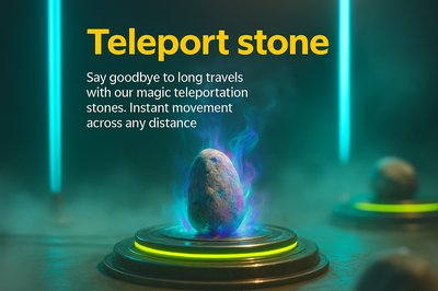 Неоновый Телепорт Камень - Мгновенное Перемещение