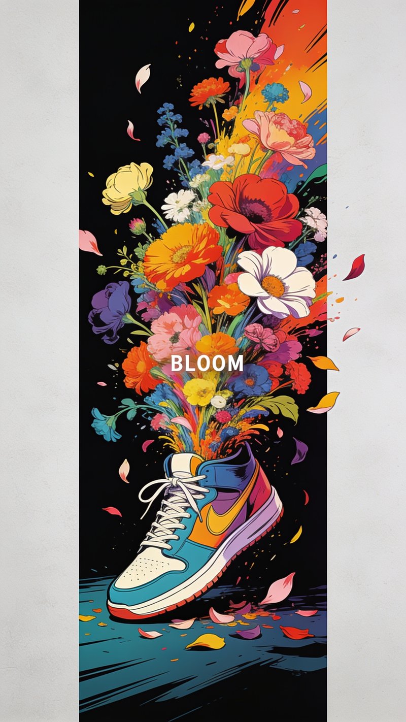 Vibrant floral burst design