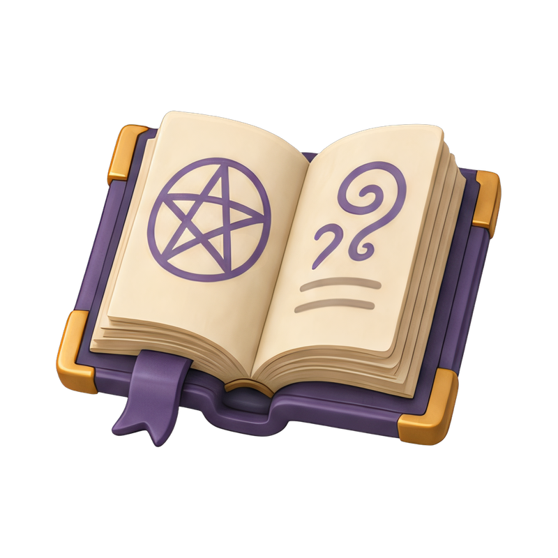 Ancient spell book with runes
