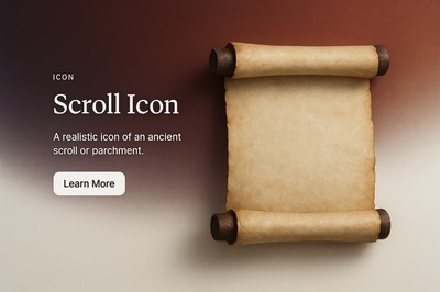 Elegant Scroll Icon Design for Web Use