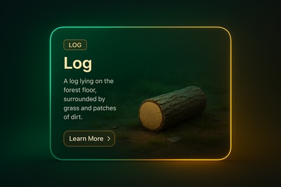 3D Scene Featuring a Log with Neon Accents