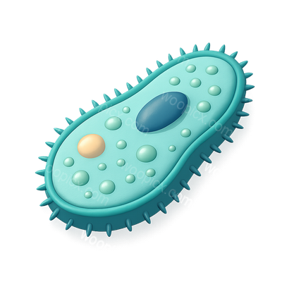 3D Paramecium Icon Design with Isometric View