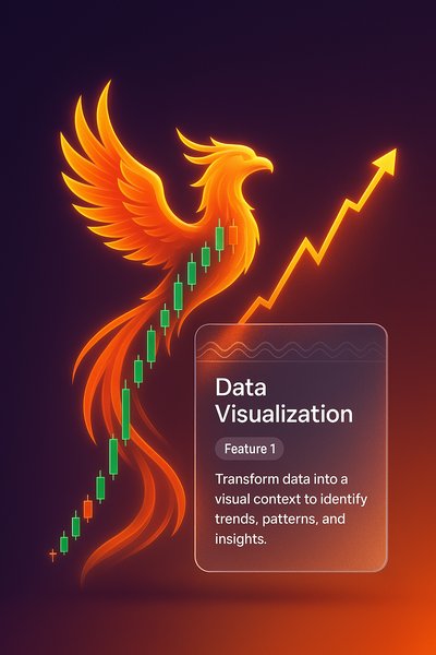 Phoenix Candlestick Chart Rising - Data Visualization Concept