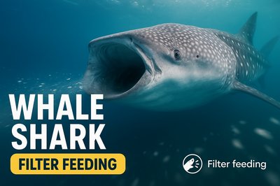 Underwater Image of a Whale Shark During Feeding