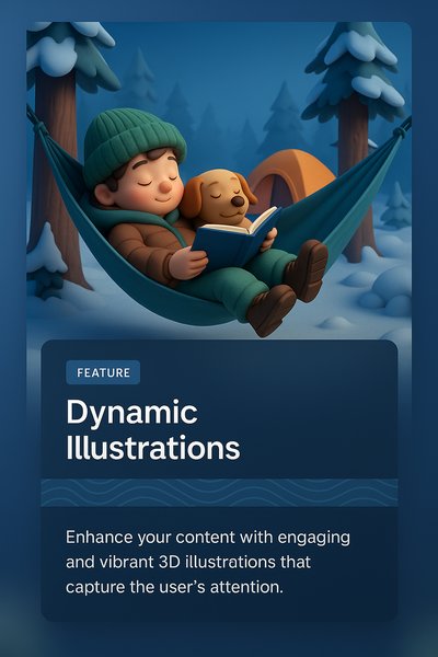 Child and Dog Relaxing in Hammock While Camping in Winter