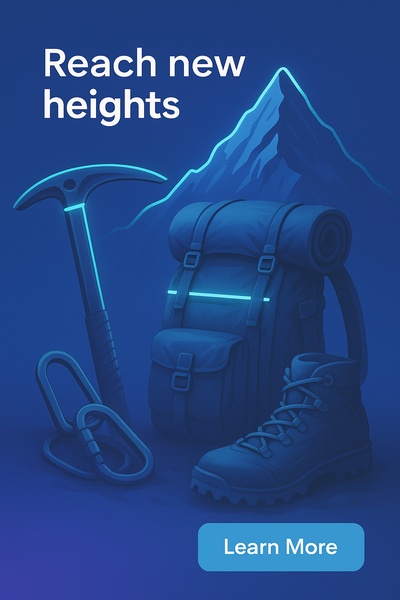 Mountain Climbing Gear in Neon Aesthetic