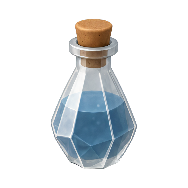 vintage crystal vial with cork