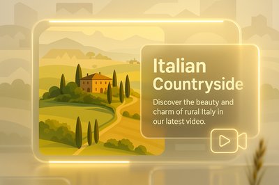 Charming Illustration of the Italian Countryside for Video Promotion