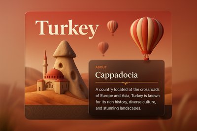 Stunning 3D Illustration of Turkey's Cappadocia