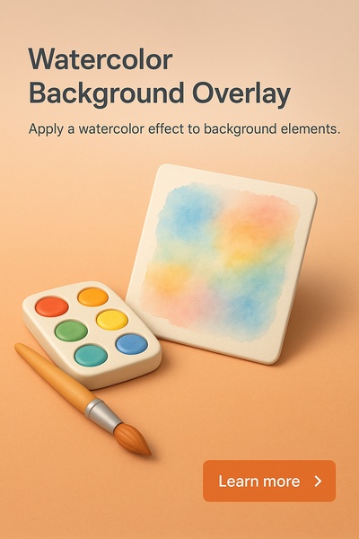 Realistic Watercolor Background Overlay Illustration