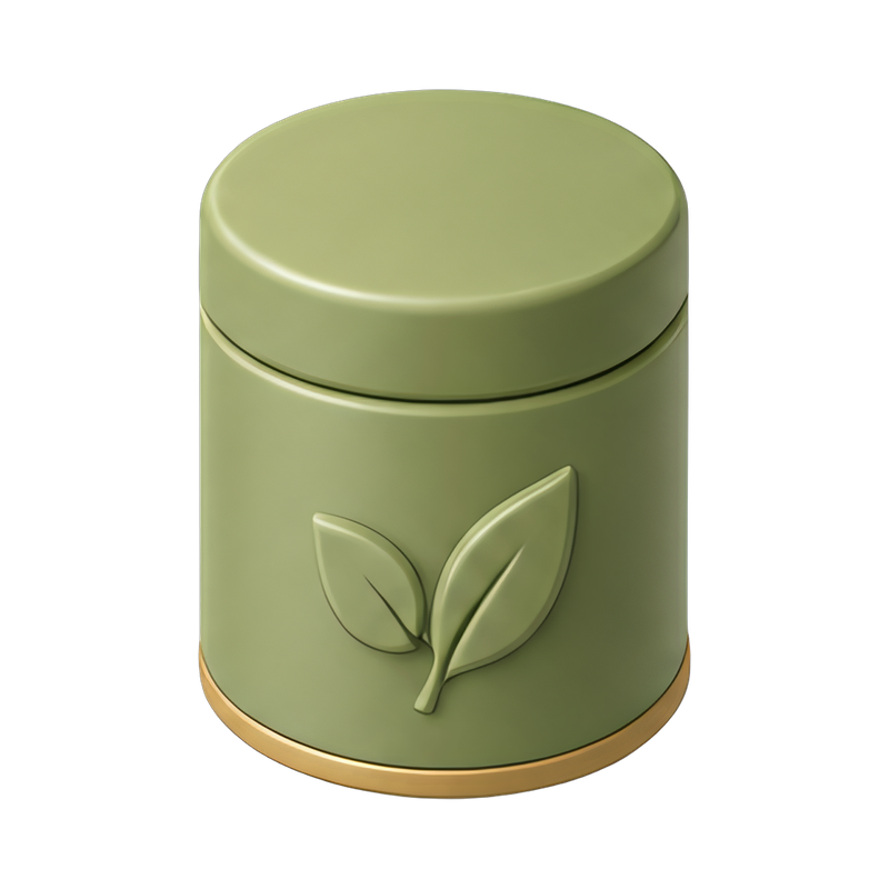 Ceremonial matcha tea tin