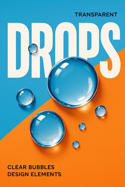 Vibrant and Playful Bubbles Design on Blue Background