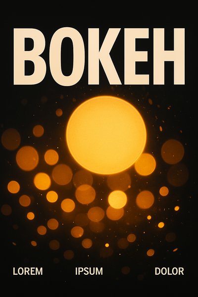 Stunning Golden Bokeh Nightscape with Bold Typography
