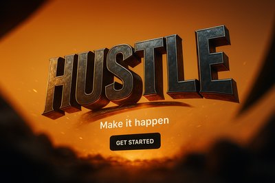 Dynamic 3D Text Design Encouraging Action and Motivation