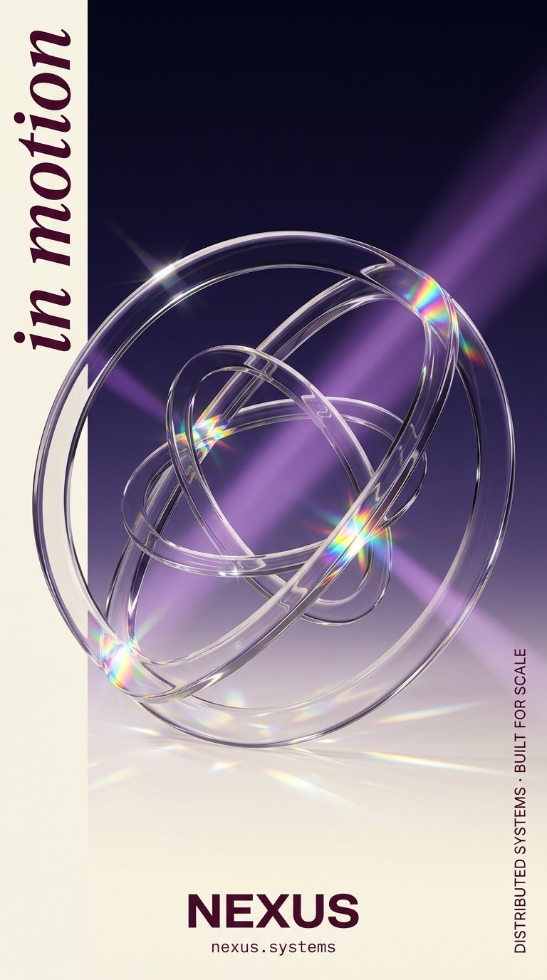 Polished glass orbital rings design