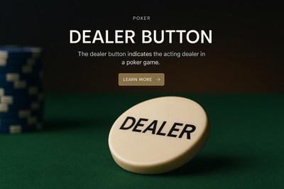 Stylish Poker Dealer Button with Modern Design Elements