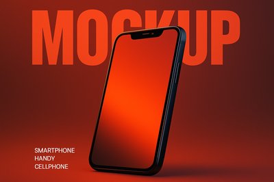Bold Smartphone Mockup with Dramatic Typography