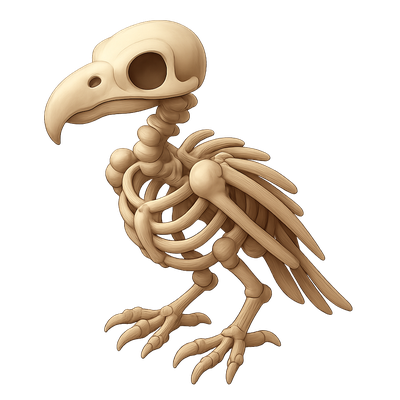 Stylized Bird Skeleton Illustration