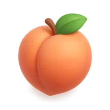3D Peach Icon