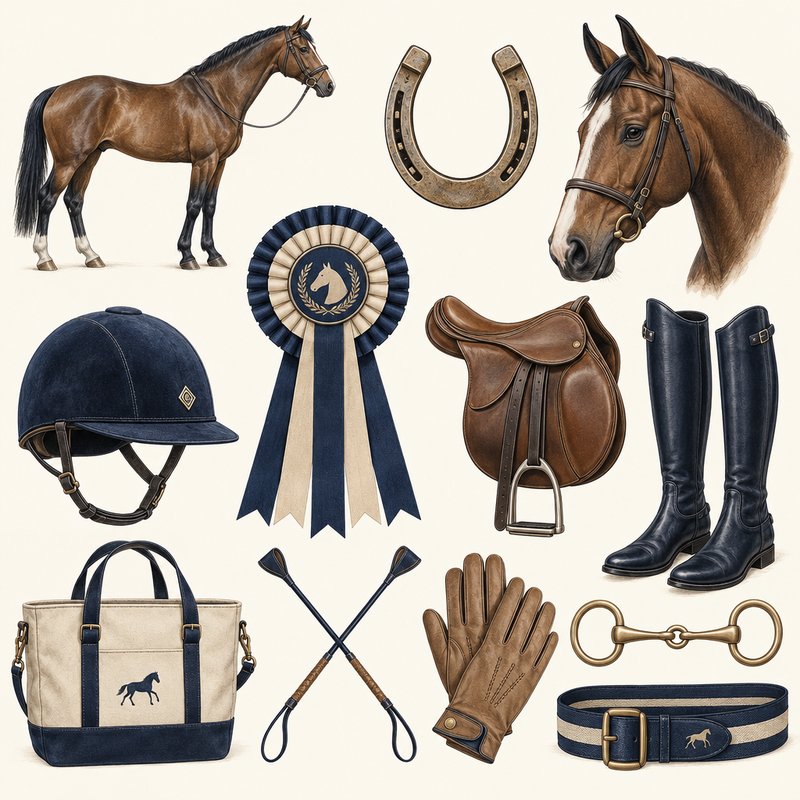 Elegant equestrian design elements