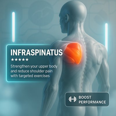Anatomical Illustration of Infraspinatus Muscle for Fitness Guidance