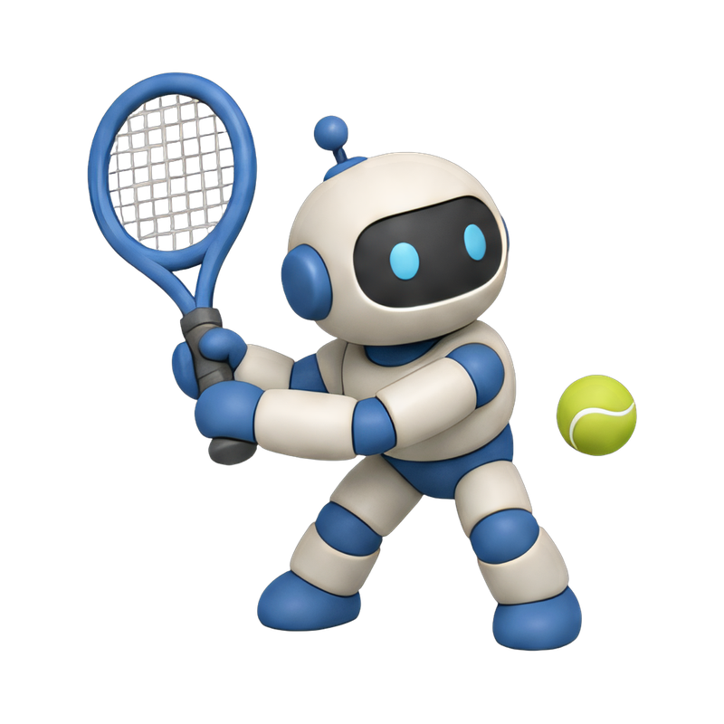 robot playing tennis
