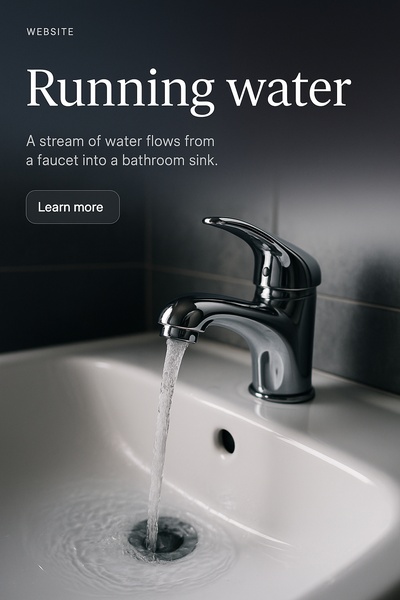 Stylish Bathroom Faucet with Running Water