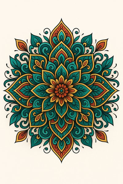 Intricate Mandala Art with Vibrant Colors