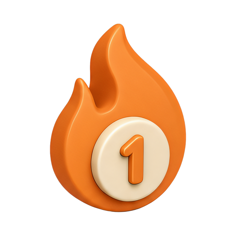 vibrant streak flame counter