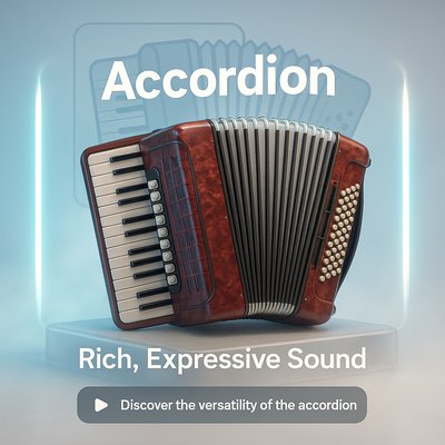 3D Accordion Display with Modern Design Elements