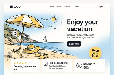 Dynamic Landing Page Design for Vacation Booking