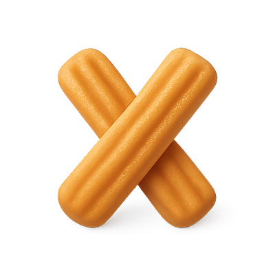 Stylized Crossed Snack Design