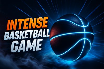 Neon Basketball with Dynamic Glow and Smoke Effects